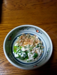 小松菜と豆腐の白和え